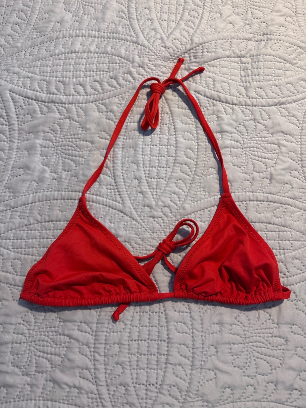 SKIMS Red Triangle Bikini Top